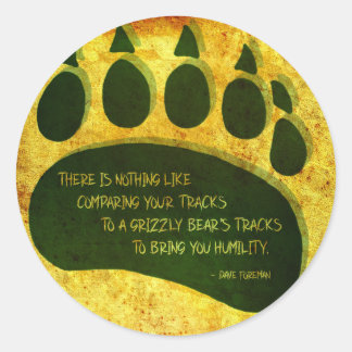 Sticker Rond Le cadeau du Grizzly