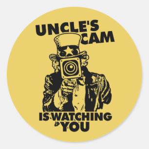 Sticker Rond Le Cam de l'oncle vous regarde