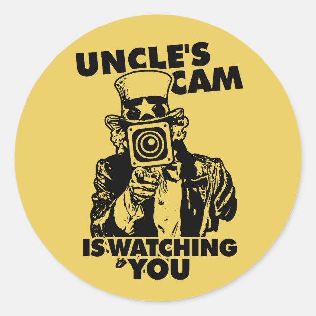 Sticker Rond Le Cam de l'oncle vous regarde (Devant)