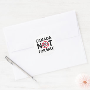 Sticker Rond Le Canada n'est pas à vendre aux États-Unis Fière