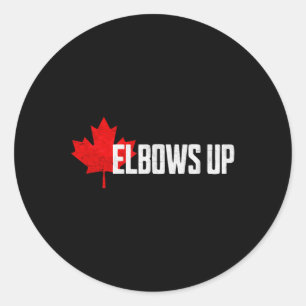 Sticker Rond Le Canada Véritable Nord Forte Et Fière