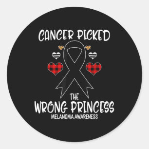Sticker Rond Le Cancer A Choisi La Mauvaise Princesse Melanoma