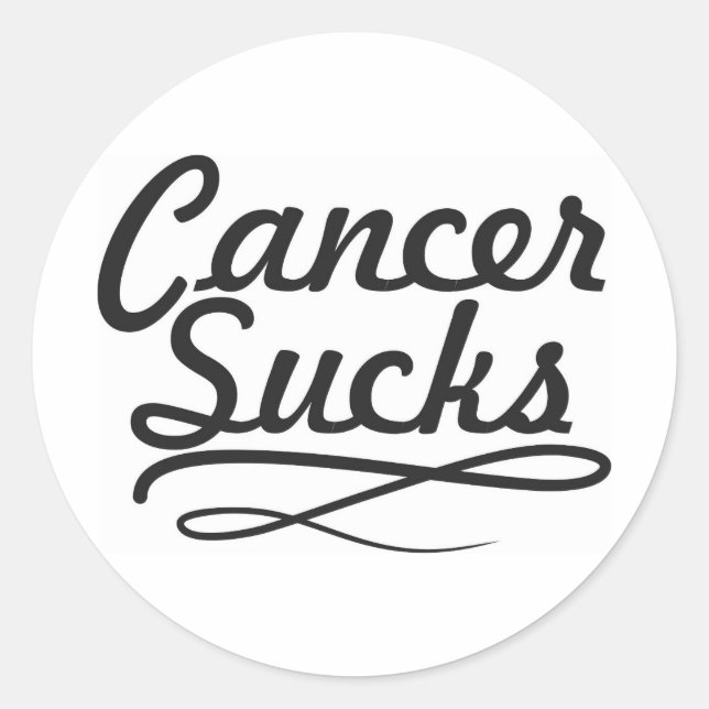 Sticker Rond Le cancer craint (Devant)