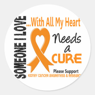 Sticker Rond Le Cancer de rein a besoin d'un traitement 3