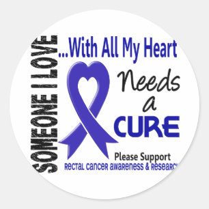 Sticker Rond Le cancer du rectum a besoin d'un traitement 3
