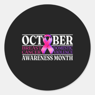 Sticker Rond Le Cancer Du Sein Et La Sensibilisation À La Viole