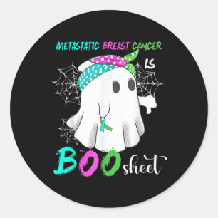 Sticker Rond Le cancer du sein métastatique est la feuille de b