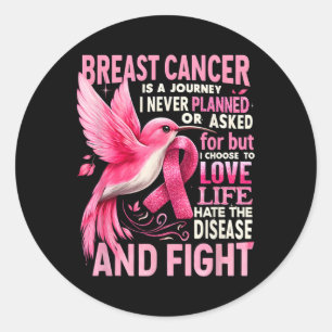 Sticker Rond Le Cancer Est Un Voyage Que Je N'Ai Jamais Prévu C