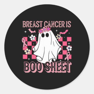Sticker Rond Le cancer est une feuille de bas Halloween Cancer