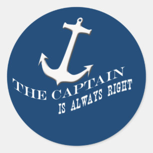 Sticker Rond le capitaine a toujours raison