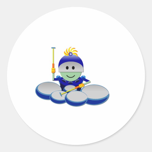 Sticker Rond Le capitaine Bok Quads Space Guy de l'espace extra (Devant)
