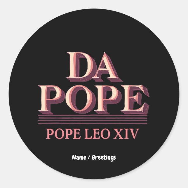Sticker Rond Le cardinal Robert Prevost et l'ascension du pape  (Devant)
