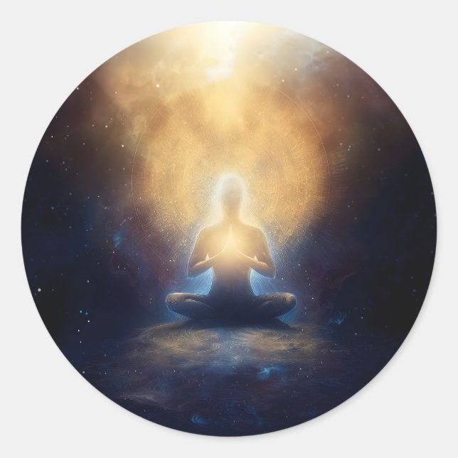 Sticker Rond Le Centre Intérieur | Quiétude Méditative (Devant)