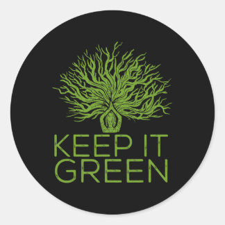Sticker Rond Le Changement Climatique Le Garder Vert Sauver La 