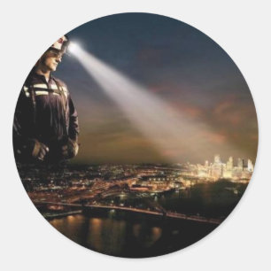 STICKER ROND LE CHARBON GARDE NOS LUMIÈRES