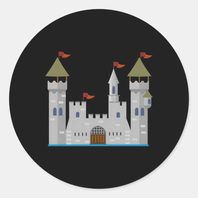 Sticker Rond Le Château De Knight (Devant)