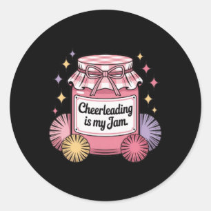 Sticker Rond Le Cheerleading Est Mon Pot Vintage Jar