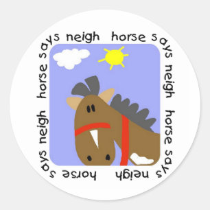 Sticker Rond Le cheval indique des T-shirts et des cadeaux