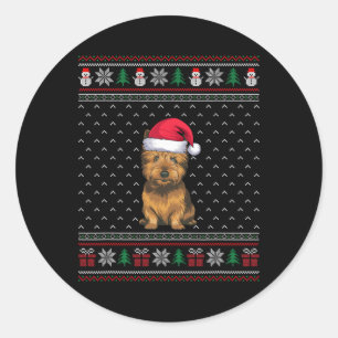 Sticker Rond Le chien de Cairn Terrier portant le chapeau de Sa