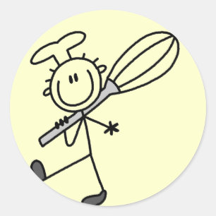 Sticker Rond Le chiffre chef de bâton avec battent des T-shirt