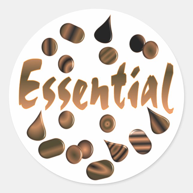 Sticker Rond Le chocolat est essentiel (Devant)