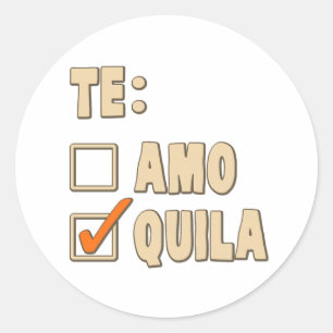 Sticker Rond Le choix espagnol Amo Tequila