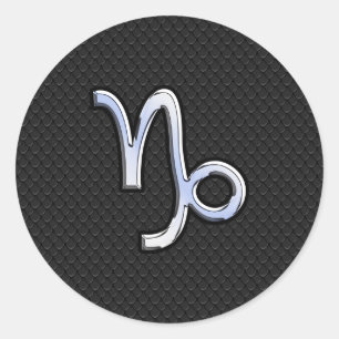 Sticker Rond Le chrome aiment le symbole de zodiaque de