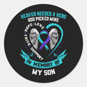 Sticker Rond Le Ciel des Hommes Avait Besoin d'un Héros Dieu a
