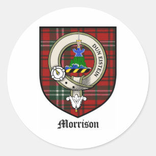 Sticker Rond Le clan de Morrison Crest le tartan d'insigne