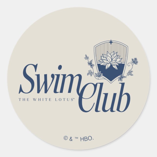 Sticker Rond Le Club de natation White Lotus (Devant)