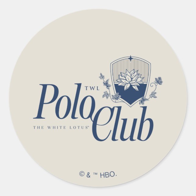 Sticker Rond Le Club White Lotus Polo (Devant)