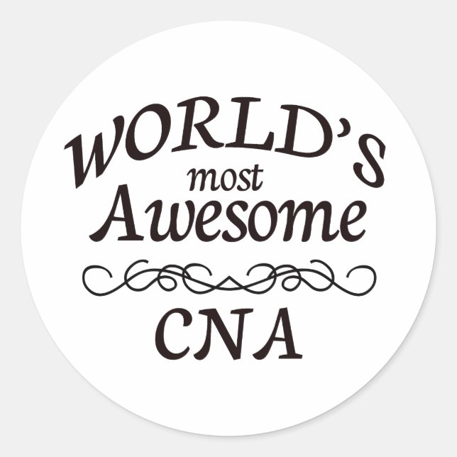 Sticker Rond Le CNA le plus génial au monde (Devant)