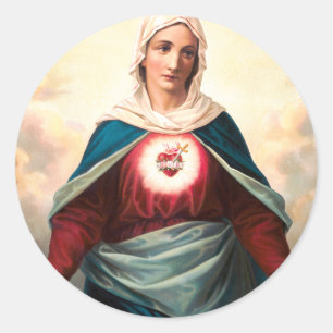 Sticker Rond Le Cœur immaculé de Marie