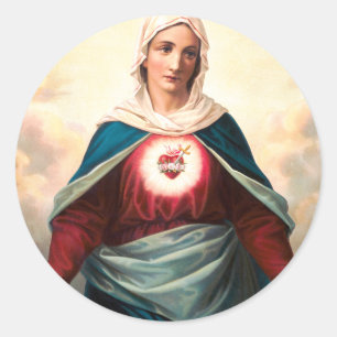 Sticker Rond Le Cœur immaculé de Marie