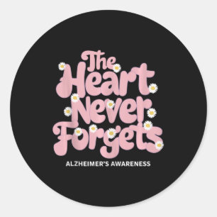 Sticker Rond Le Coeur n'oublie jamais la démence Heimers Sensib
