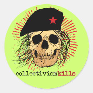 Sticker Rond Le collectivisme tue