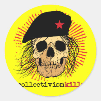 Sticker Rond Le collectivisme tue