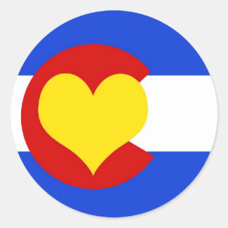 Sticker Rond Le Colorado est pour les amoureux