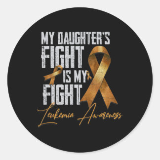 Sticker Rond Le combat de la fille est mon combat Leucémie Sens