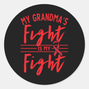 Sticker Rond Le combat de ma grand-mère est mon combat Sensibil