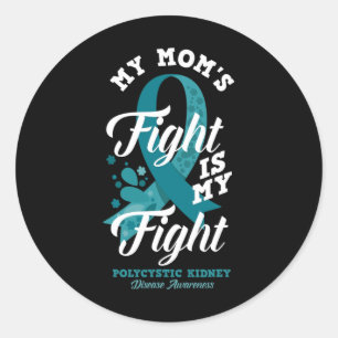 Sticker Rond Le combat de ma mère est mon combat contre la mala