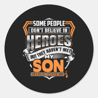 Sticker Rond Le combat de mon fils est ma lutte contre la leucé