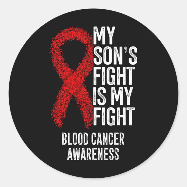 Sticker Rond Le combat de mon fils est mon combat Sensibilisati (Devant)