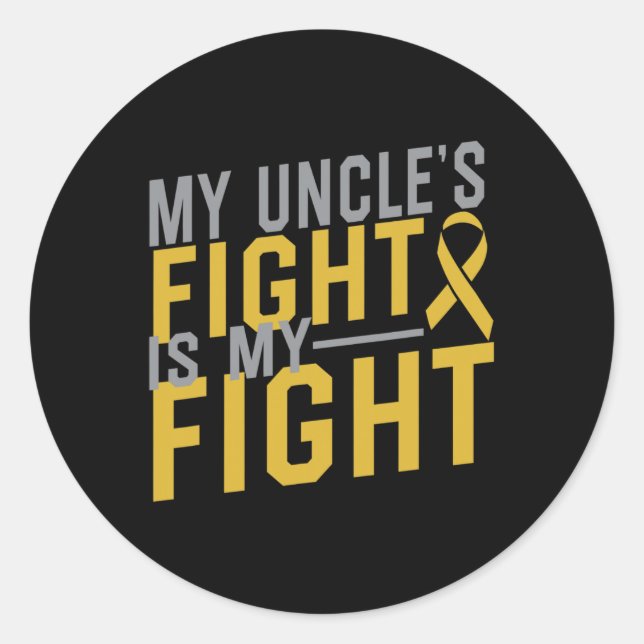 Sticker Rond Le combat de mon oncle est mon combat contre le ca (Devant)