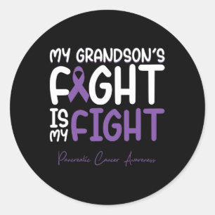 Sticker Rond Le combat de mon petit-fils est mon combat contre