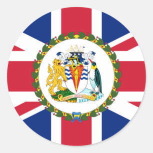 Sticker Rond Le Commissaire Du Territoire Britannique De L'Anta