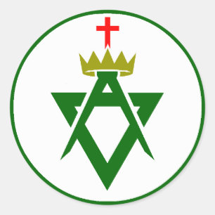 Sticker Rond Le Conseil des degrés maçonniques alliés raffinent