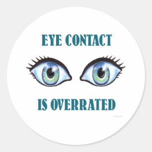 Sticker Rond Le Contact Oeil Est Surévalué