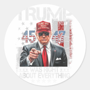 Sticker Rond Le cool Trump Avait Raison De Tout Ce Qui Concerne
