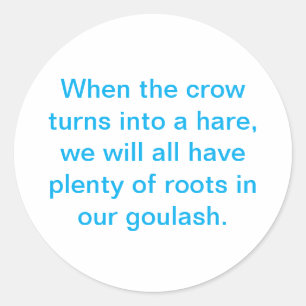 Sticker Rond Le corbeau se transforme en lièvre Hankamer Artjun